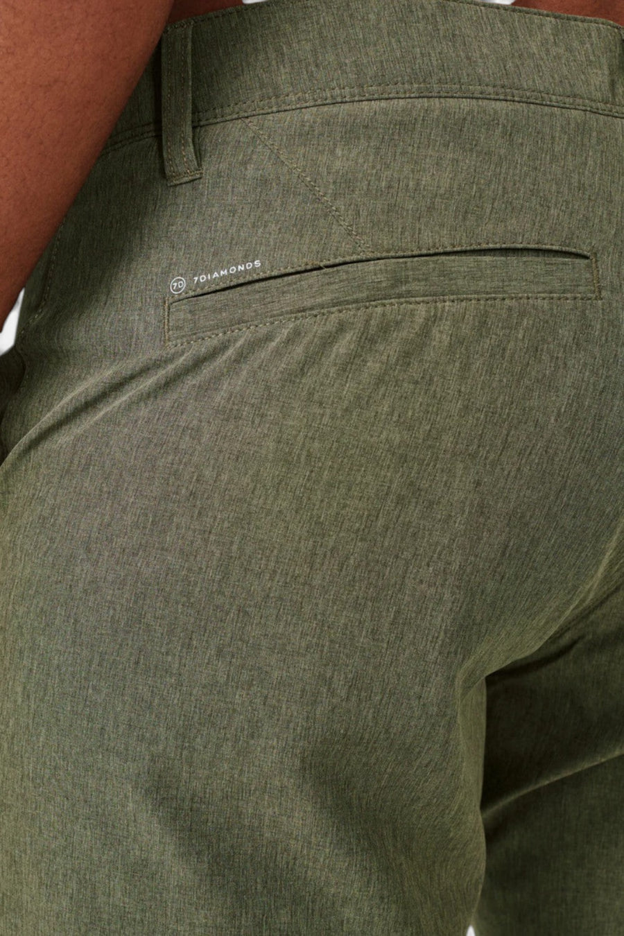 7 Diamonds Aeroplane 7" Short in Olive – side view