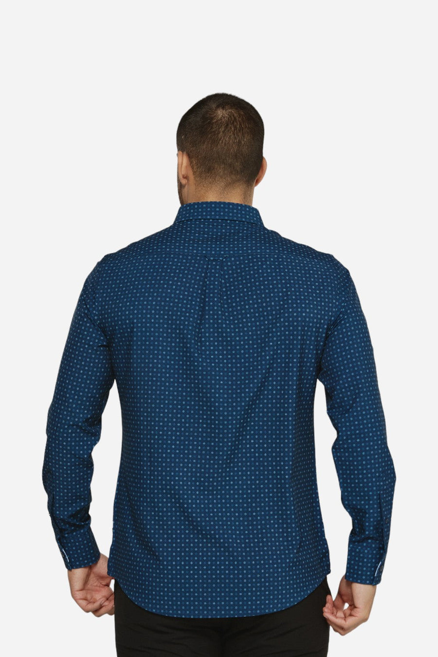 7 Diamonds Amis Long Sleeve Navy – back view