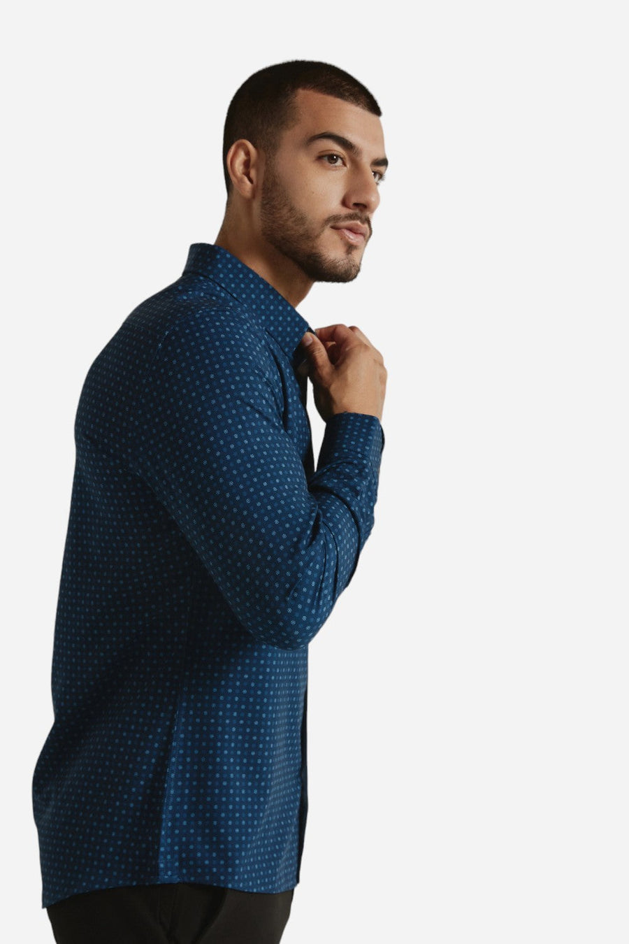 7 Diamonds Amis Long Sleeve Navy – detail