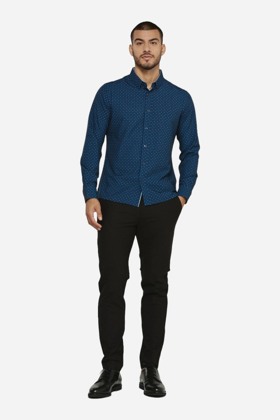 7 Diamonds Amis Long Sleeve Navy – side view