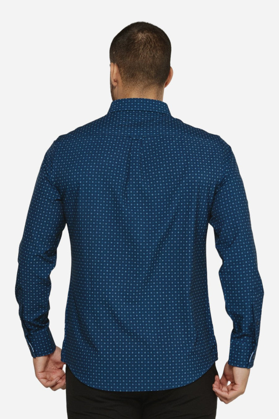7 Diamonds Amis Long Sleeve Navy – side view