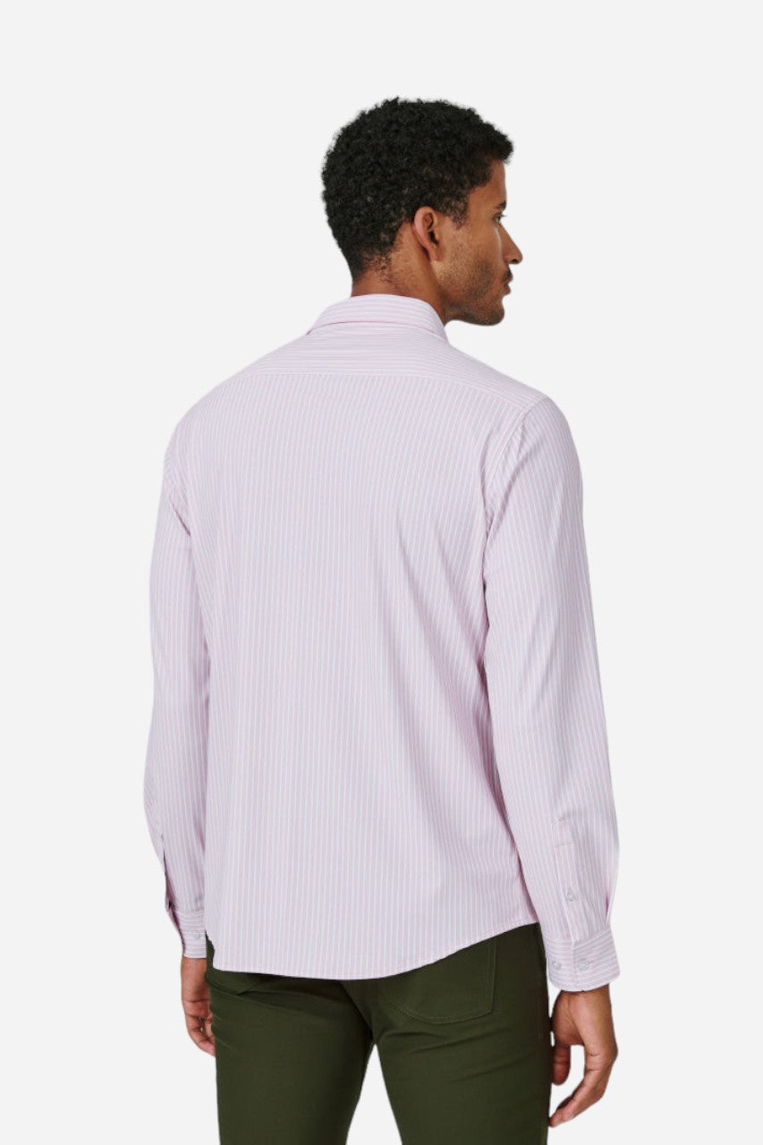 7 Diamonds Camden Long Sleeve Shirt in Pink – back view
