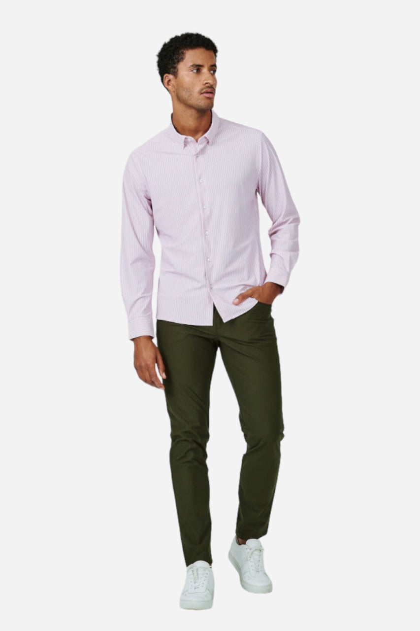 7 Diamonds Camden Long Sleeve Shirt in Pink – side view