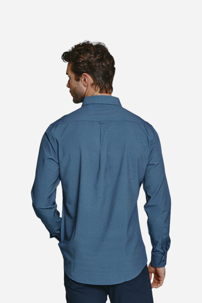 7 Diamonds Castel Long Sleeve in Navy – back view
