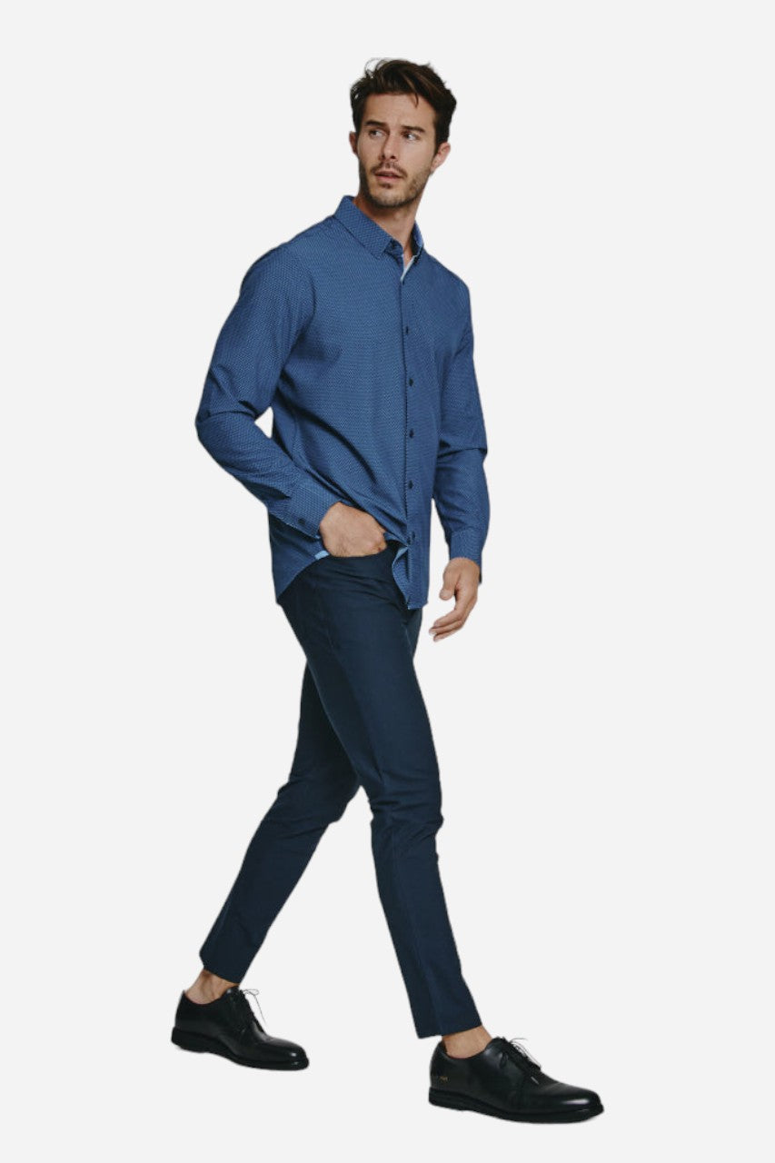 7 Diamonds Castel Long Sleeve in Navy – detail