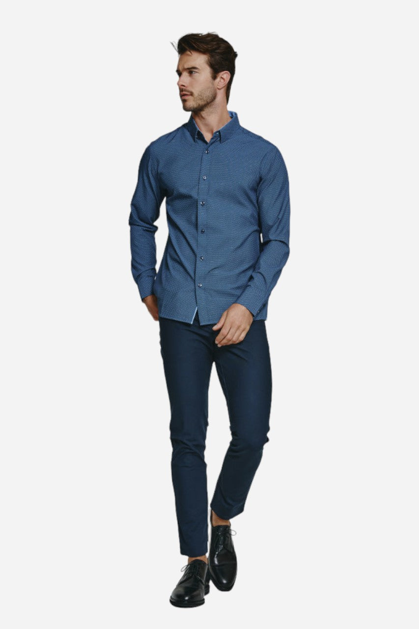 7 Diamonds Castel Long Sleeve in Navy – flat lay