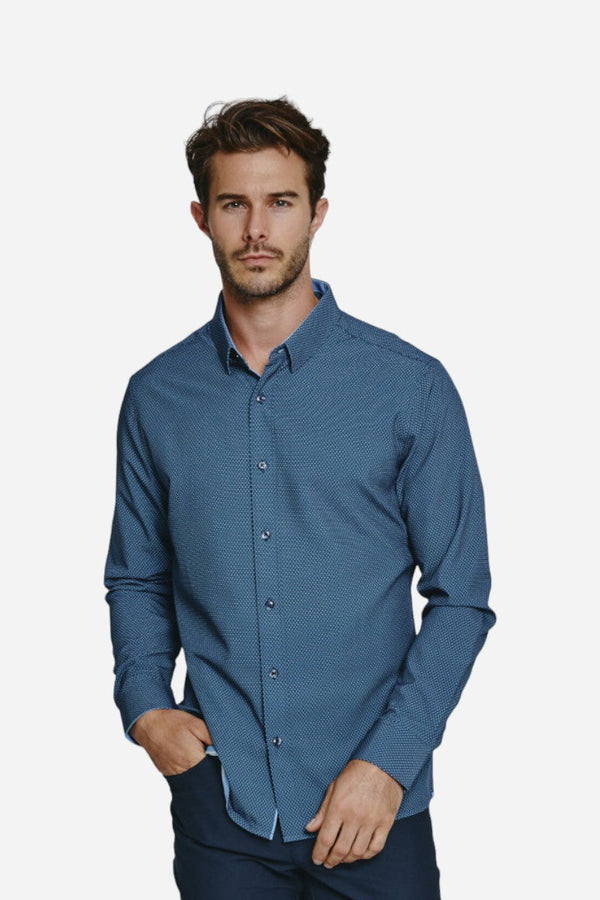 7 Diamonds Castel Long Sleeve in Navy