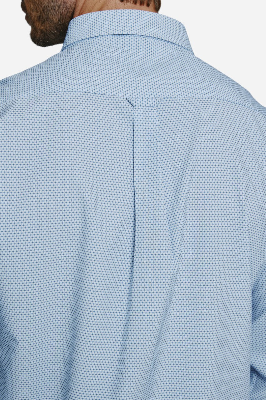 7 Diamonds Castel Long Sleeve Shirt in Light Blue – flat lay