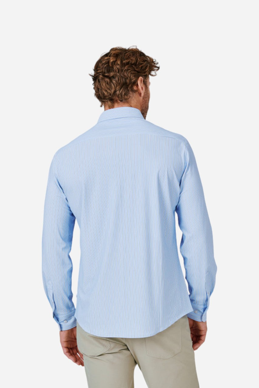7 Diamonds Charles Long Sleeve Shirt in Light Blue – side view