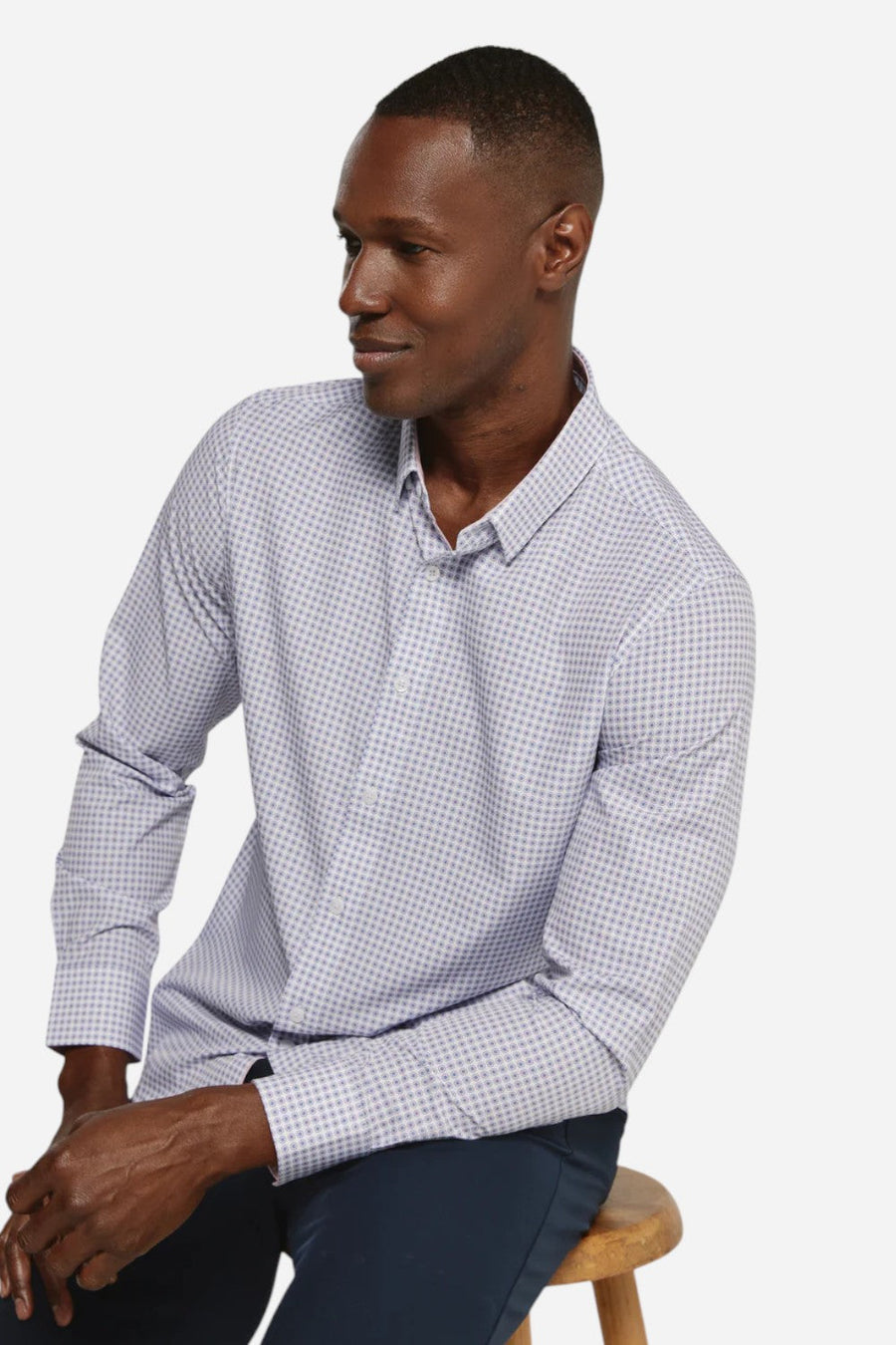 7 Diamonds Cyril Long Sleeve Shirt in Rose – flat lay