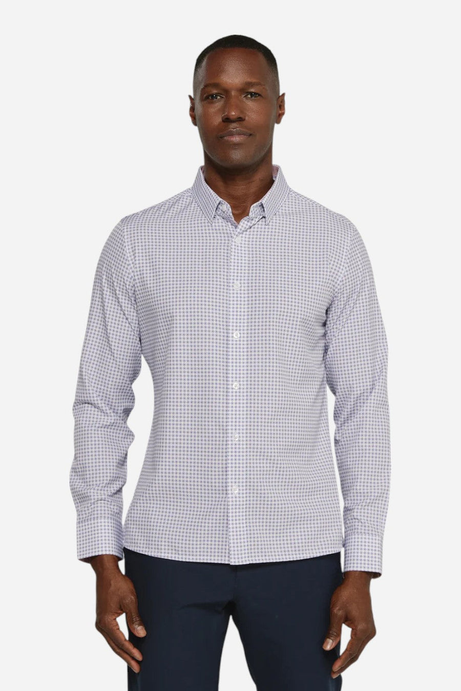 7 Diamonds Cyril Long Sleeve Shirt in Rose – on model