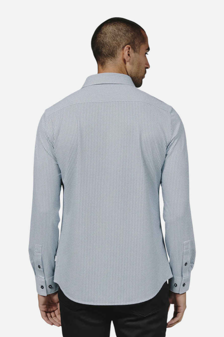 7 Diamonds Dante Long Sleeve in Light Blue – back view
