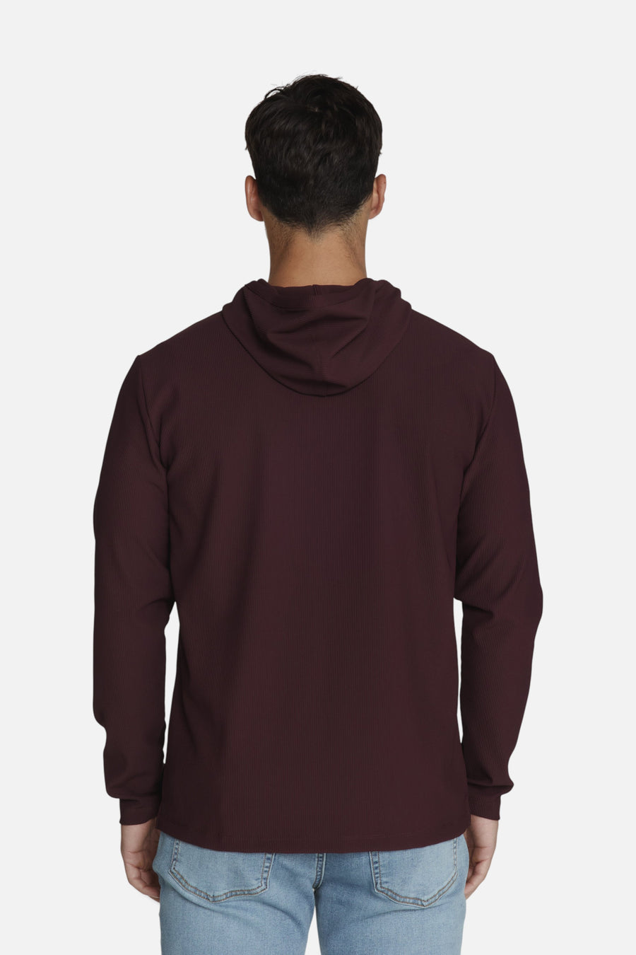 7 Diamonds Drift Hoodie in Burgundy – back view