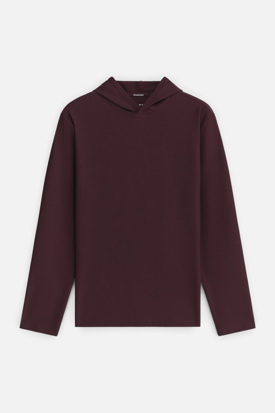 7 Diamonds Drift Hoodie in Burgundy – flat lay