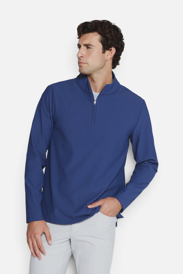 7 Diamonds Drift Quarter Zip Pullover in Island Blue