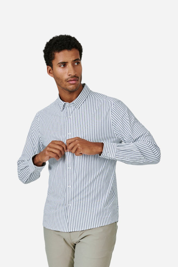 7 Diamonds Duke Long Sleeve Shirt in White