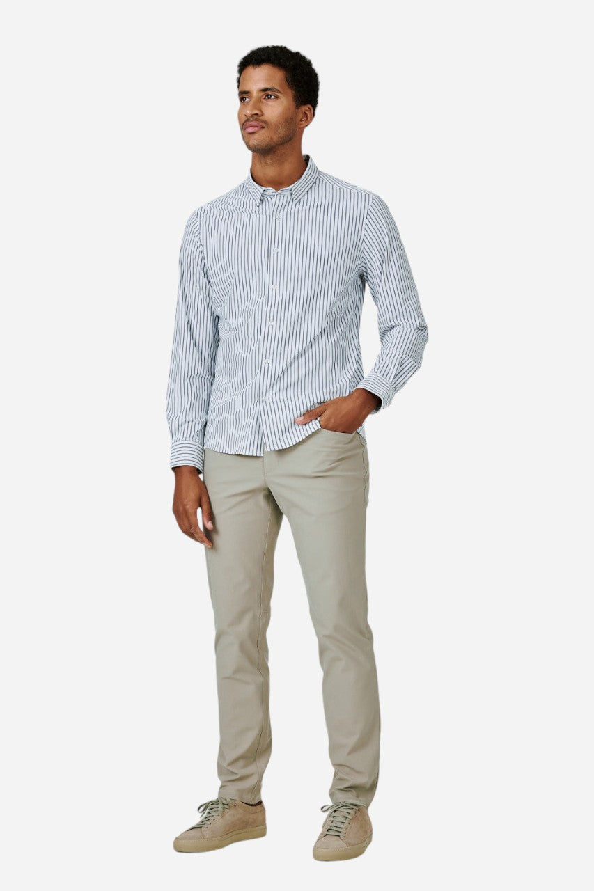7 Diamonds Duke Long Sleeve Shirt in White – side view