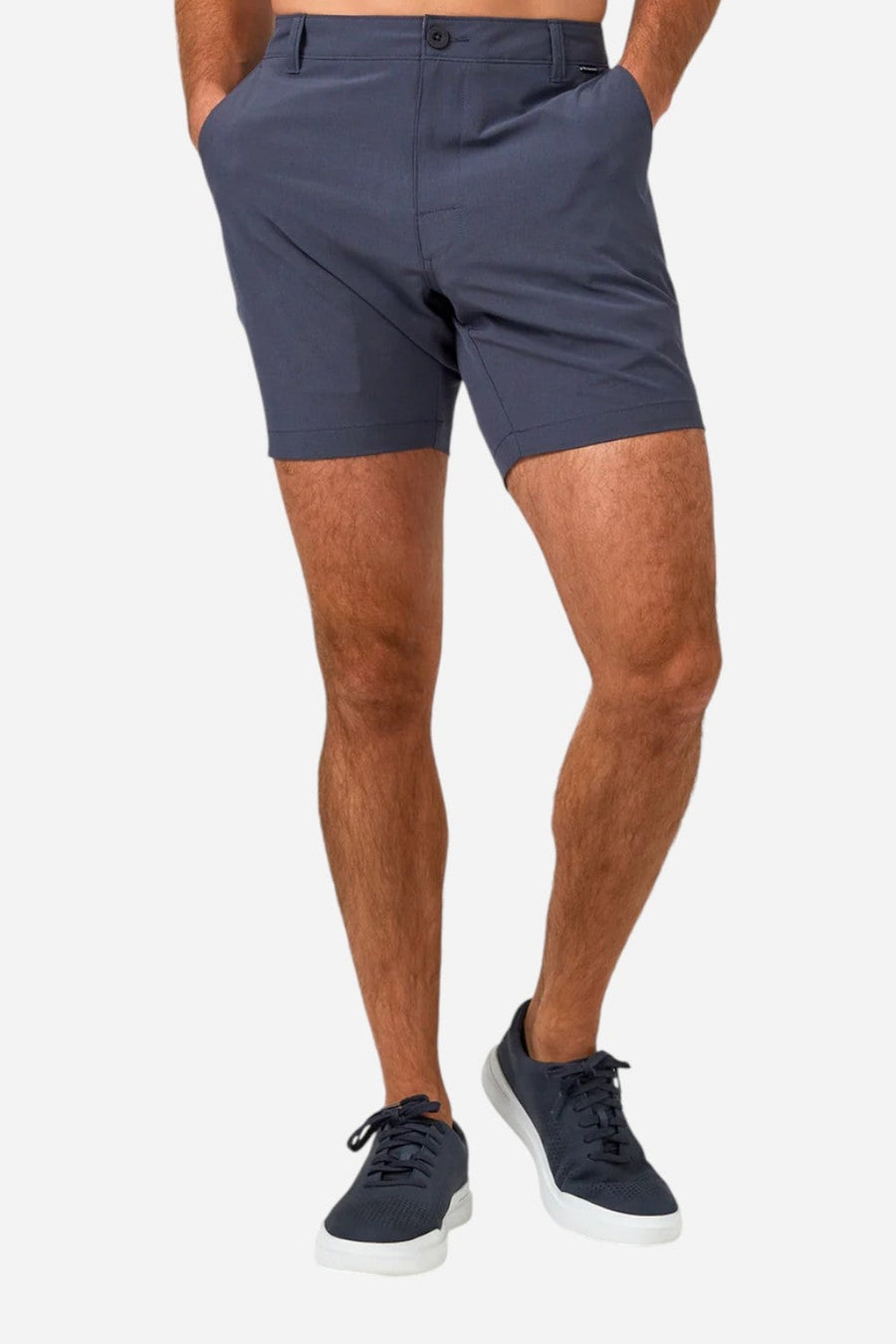 7 Diamonds Dynamic 7" Hybrid Short in Navy – side view