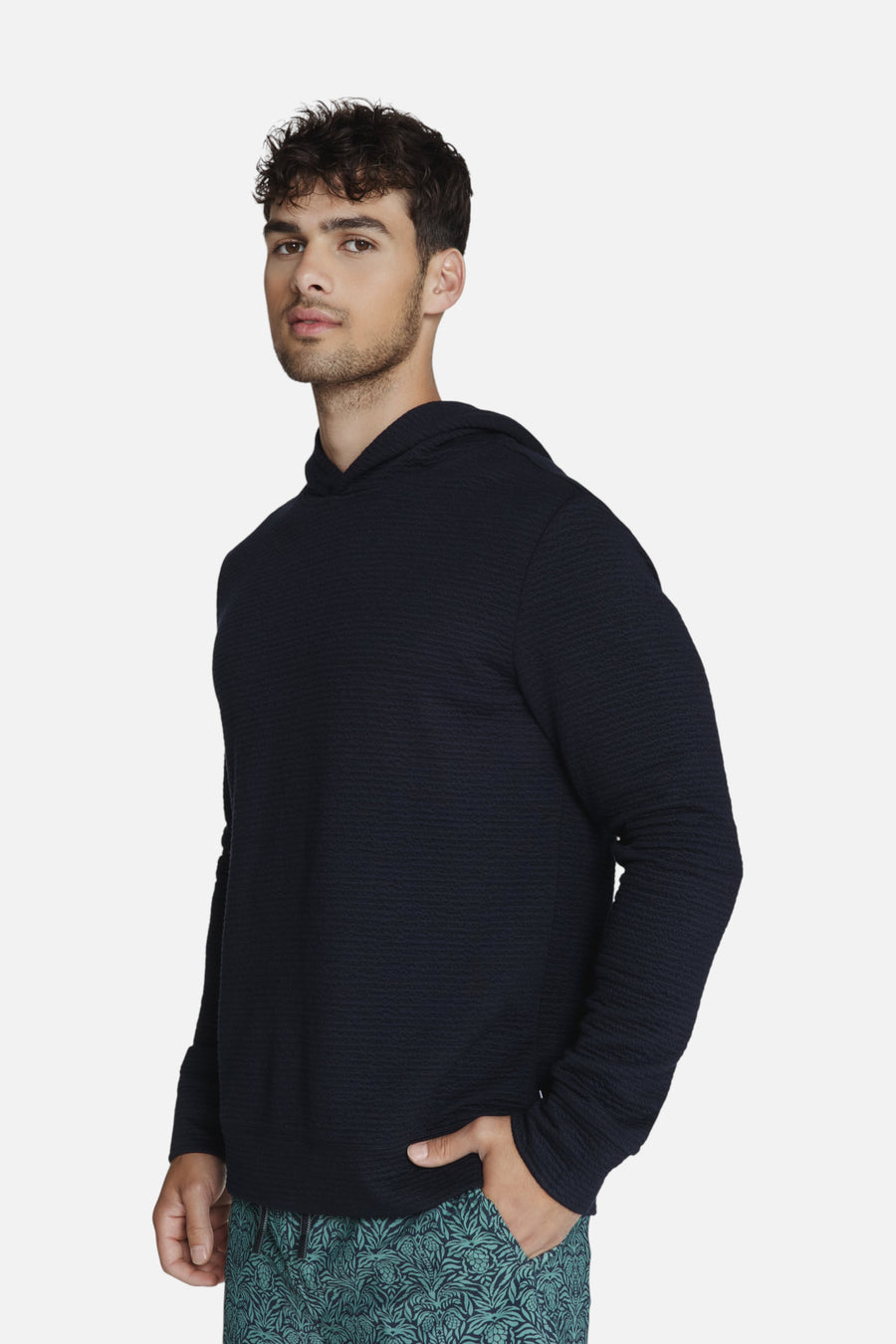 7 Diamonds Elevate Hoodie in Navy – side view