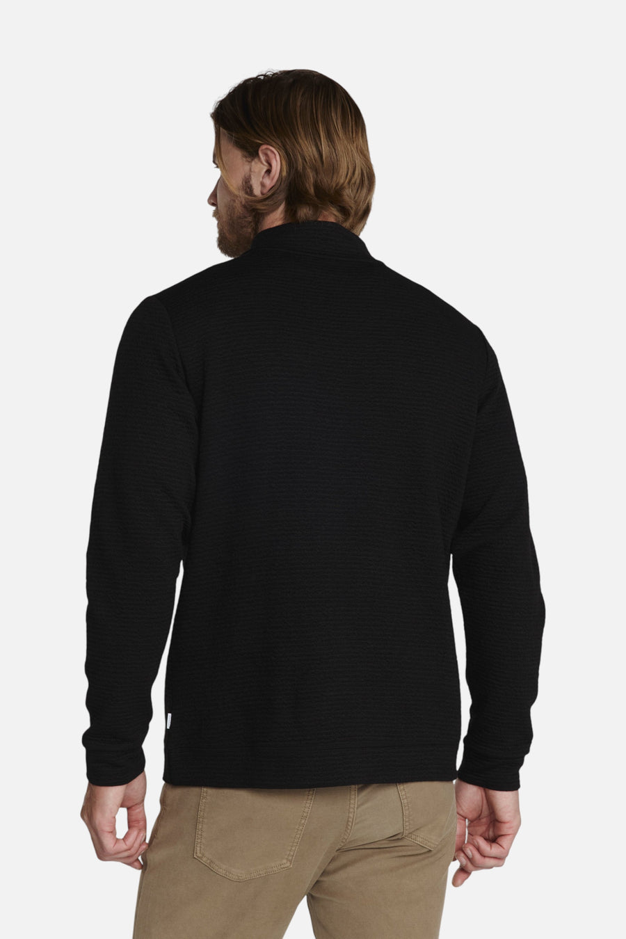 7 Diamonds Elevate Quarter Zip in Black – back view