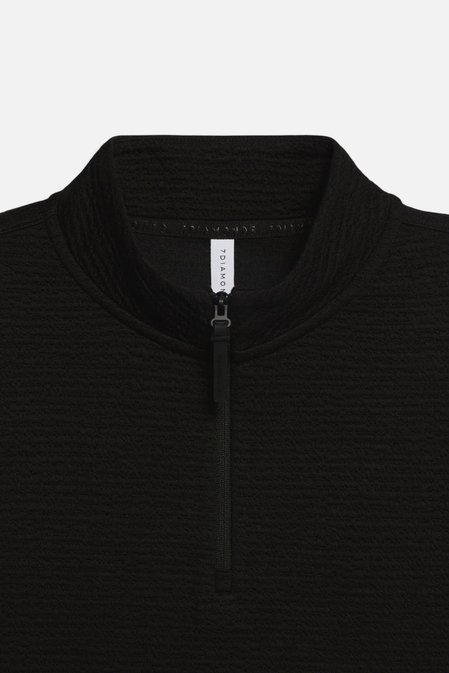 7 Diamonds Elevate Quarter Zip in Black – detail