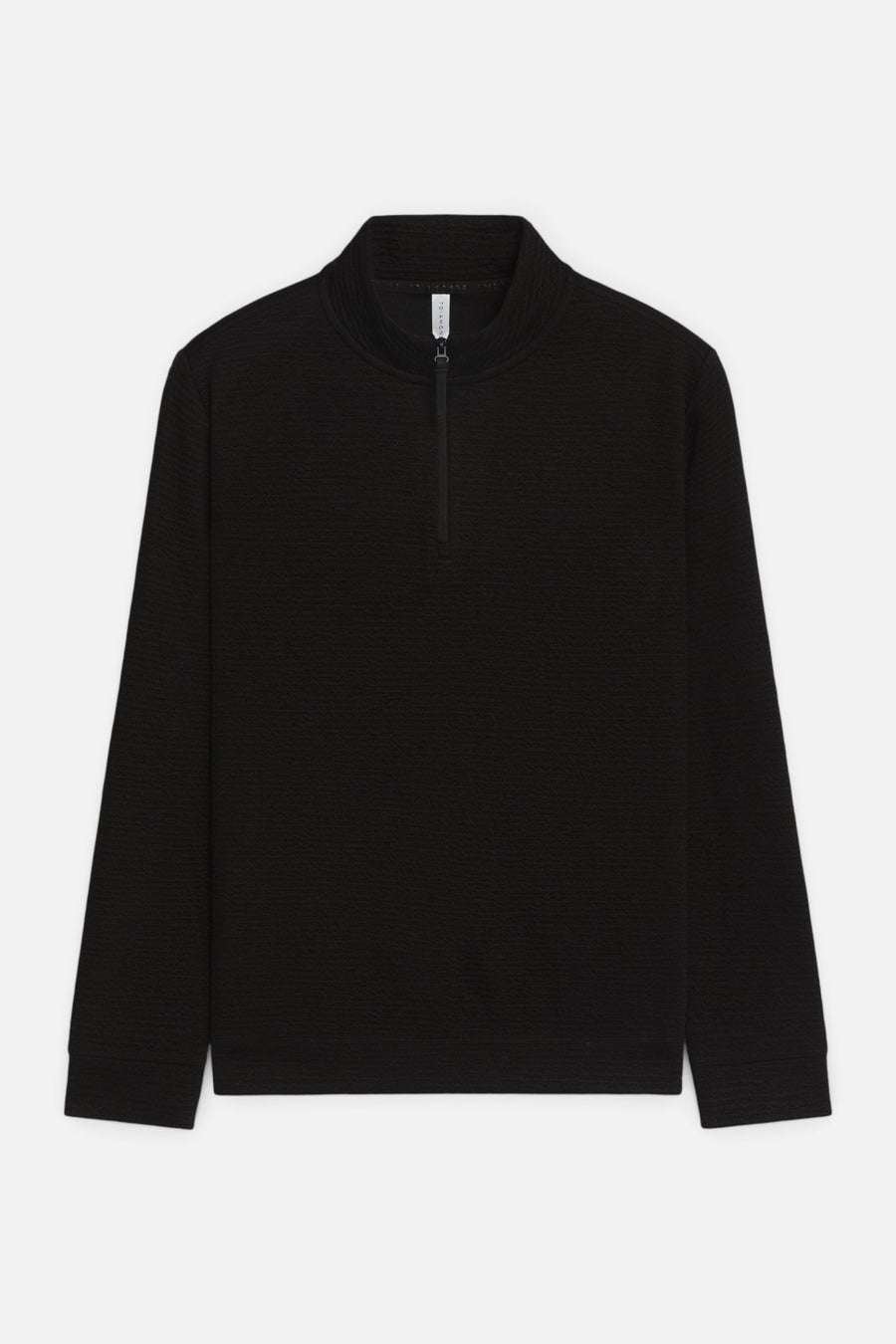 7 Diamonds Elevate Quarter Zip in Black – flat lay