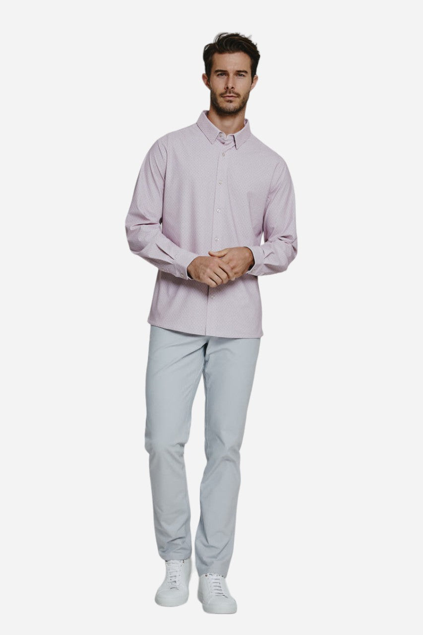 7 Diamonds Elias Long Sleeve Shirt in Rose – detail