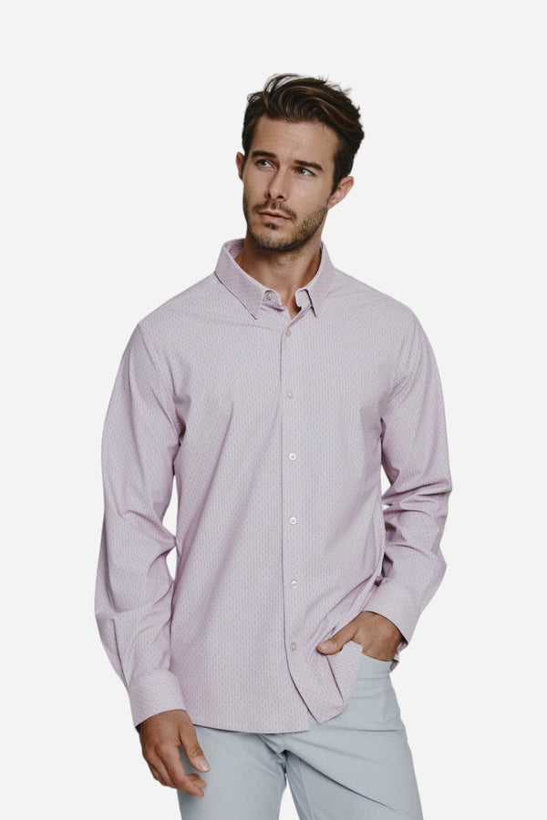 7 Diamonds Elias Long Sleeve Shirt in Rose