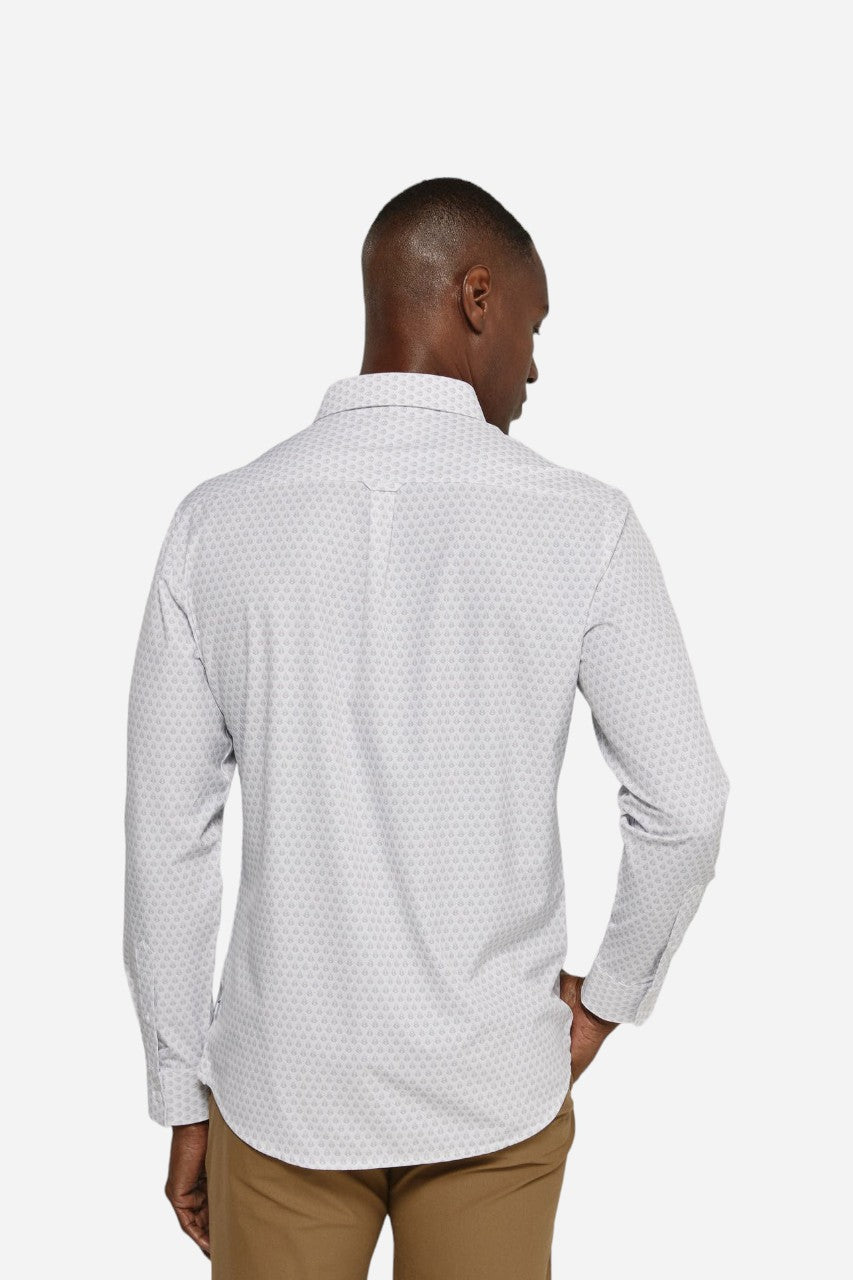7 Diamonds Enrys Long Sleeve Shirt in Natural – back view