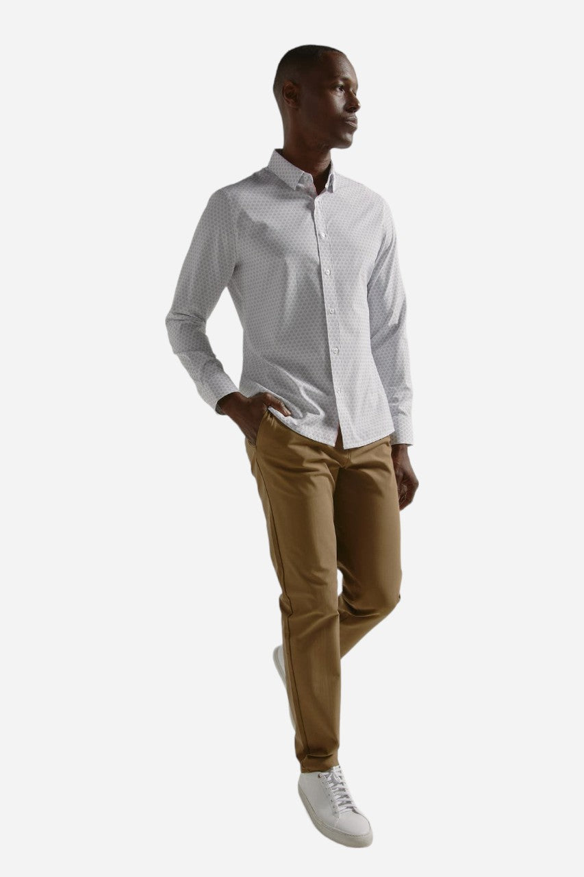 7 Diamonds Enrys Long Sleeve Shirt in Natural – flat lay