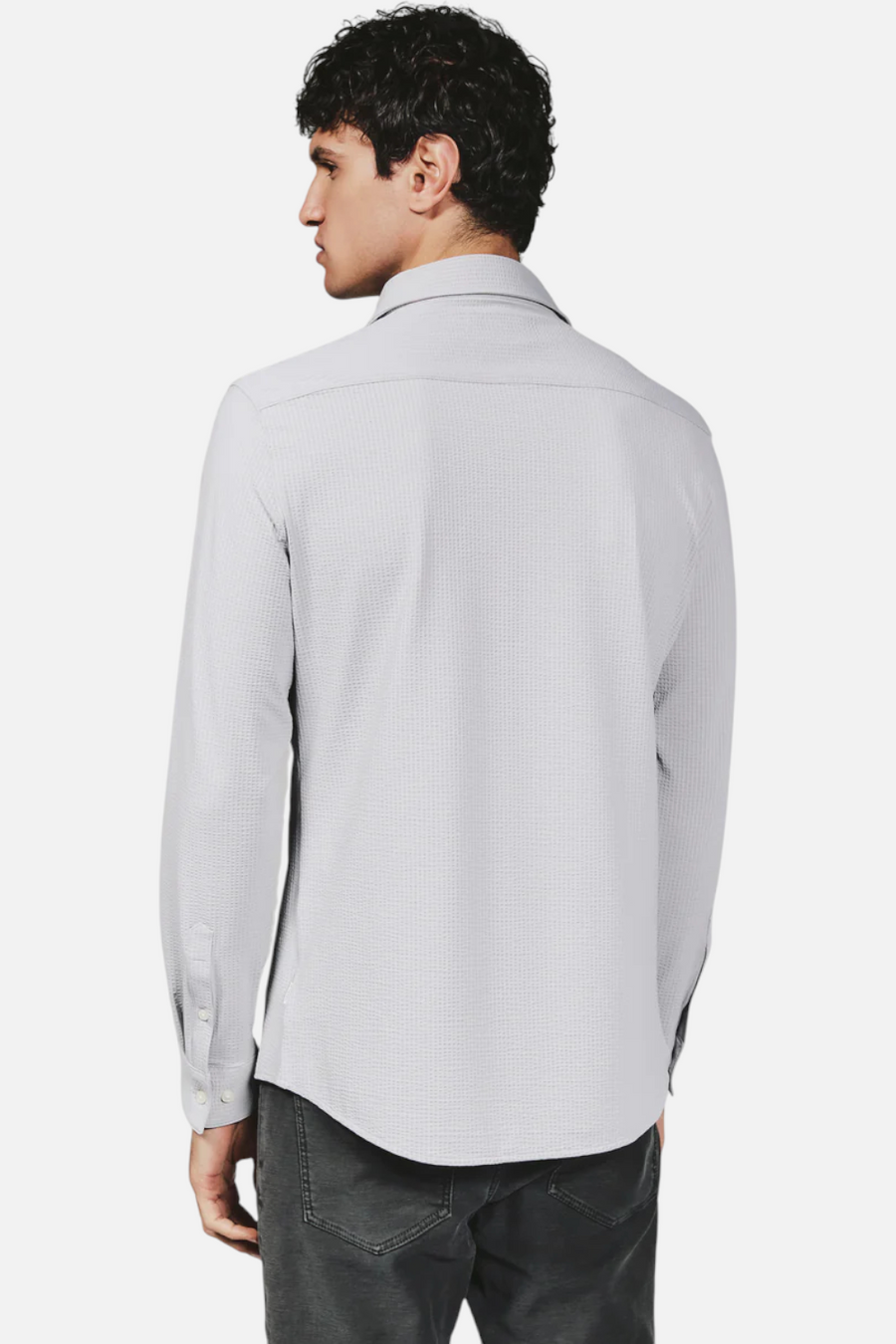 7 Diamonds Ferris Long Sleeve Shirt in Platinum – side view