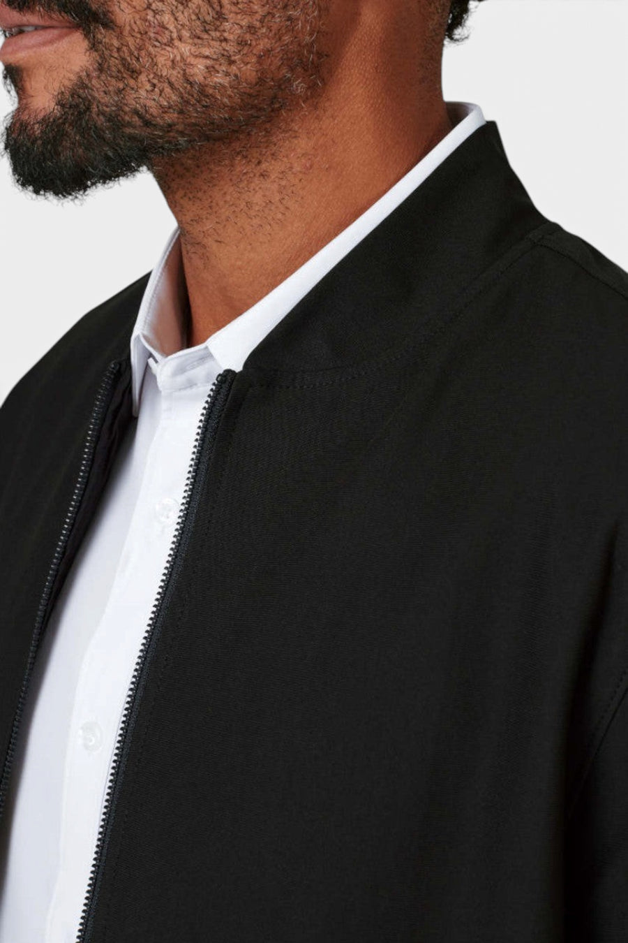 7 Diamonds Infinity Bomber Jacket in Black – flat lay