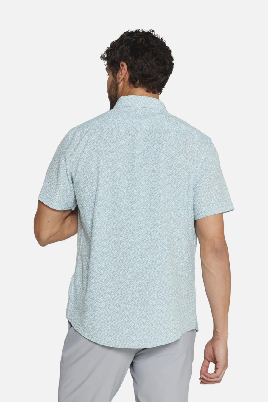 7 Diamonds Jace Short Sleeve Shirt in Aloe – back view