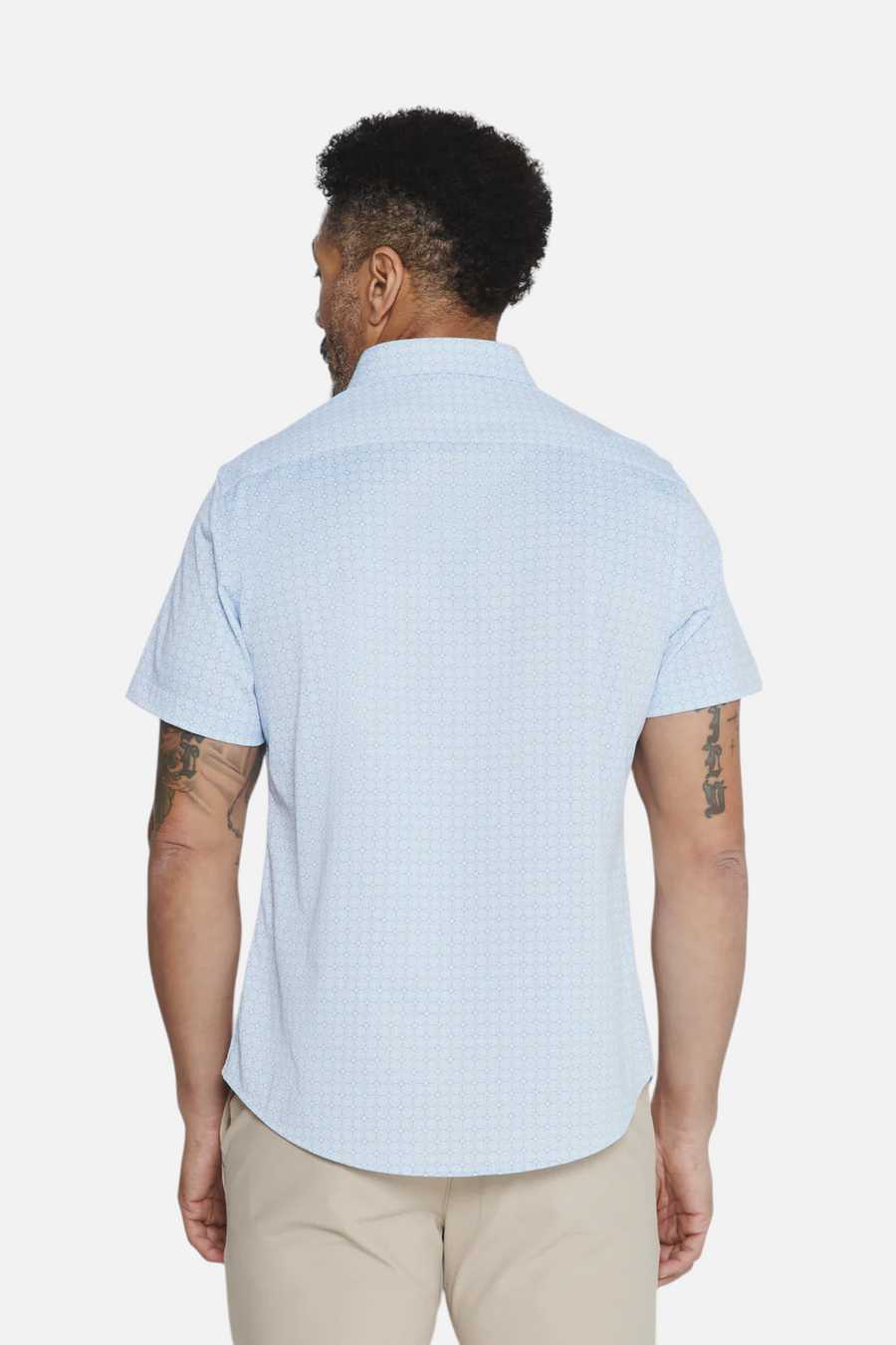 7 Diamonds Landen Short Sleeve in Light Blue – side view