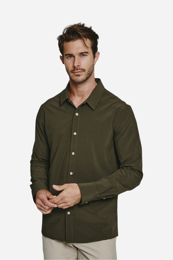 7 Diamonds Liberty Long Sleeve Shirt in Olive