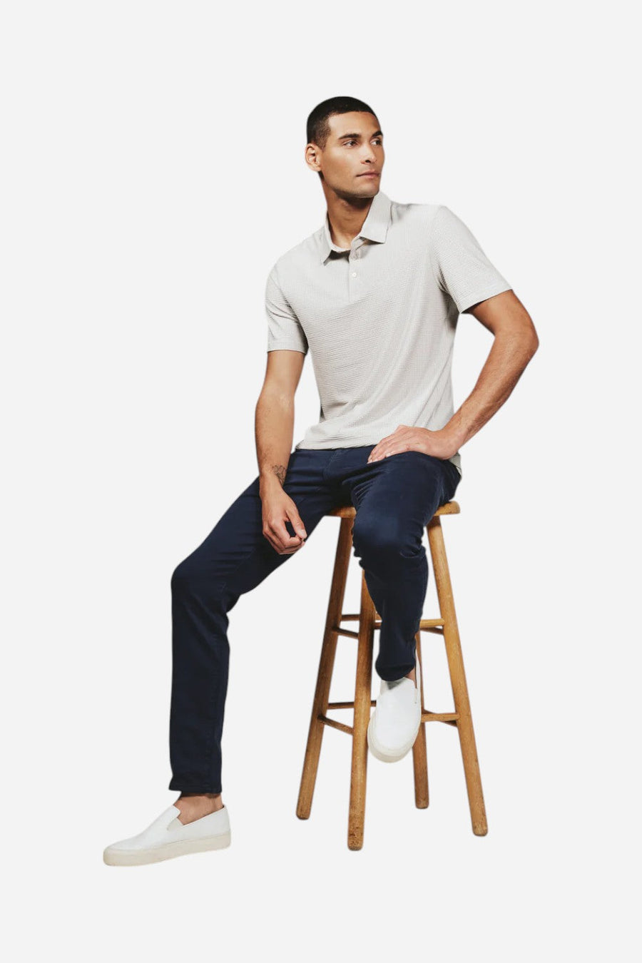 7 Diamonds Marlowe Polo in Natural – flat lay