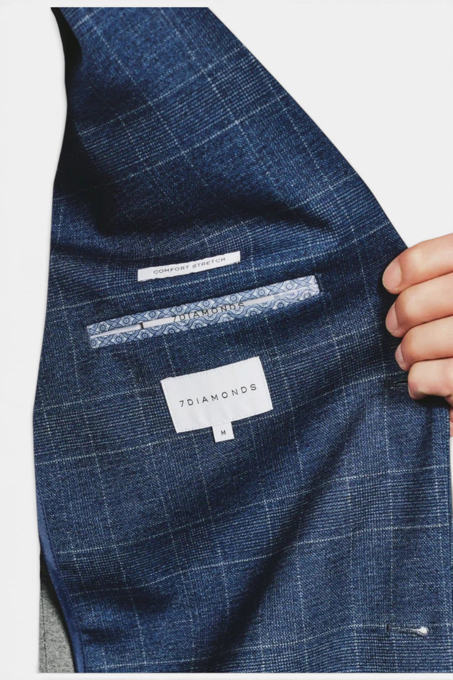 7 Diamonds Men's Alford Blazer in Blue – detail