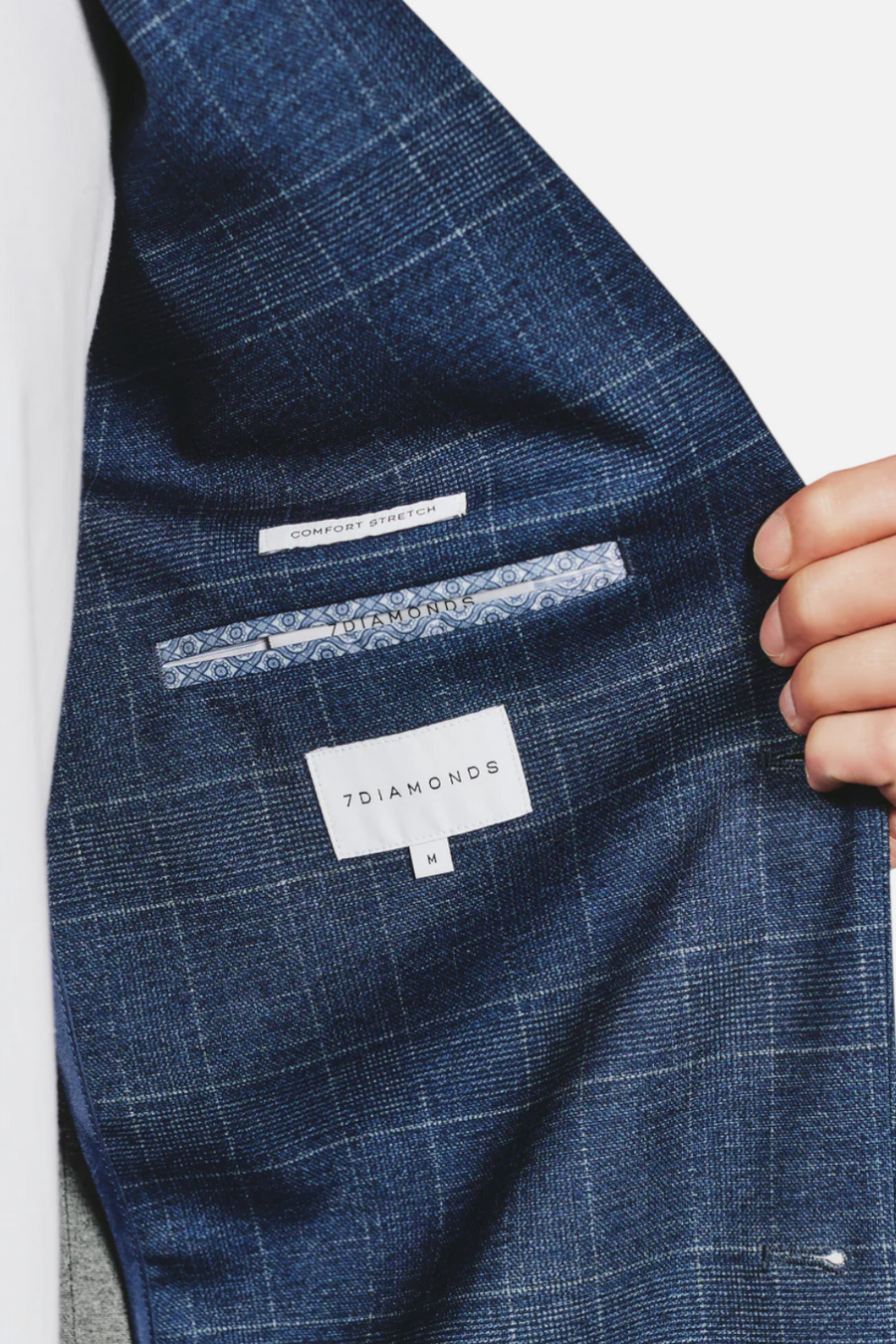 7 Diamonds Men's Alford Blazer in Blue – detail