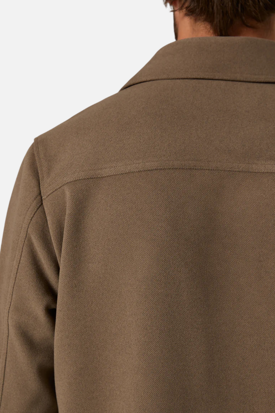 7 Diamonds Men's Craftsman Twill Shacket in Khaki – side view