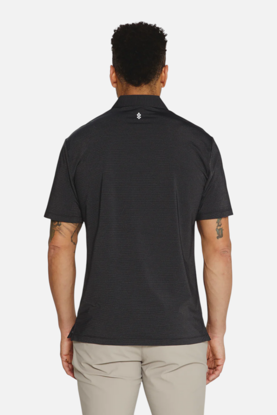 7 Diamonds Men's Dawn Patrol Polo in Charcoal – detail