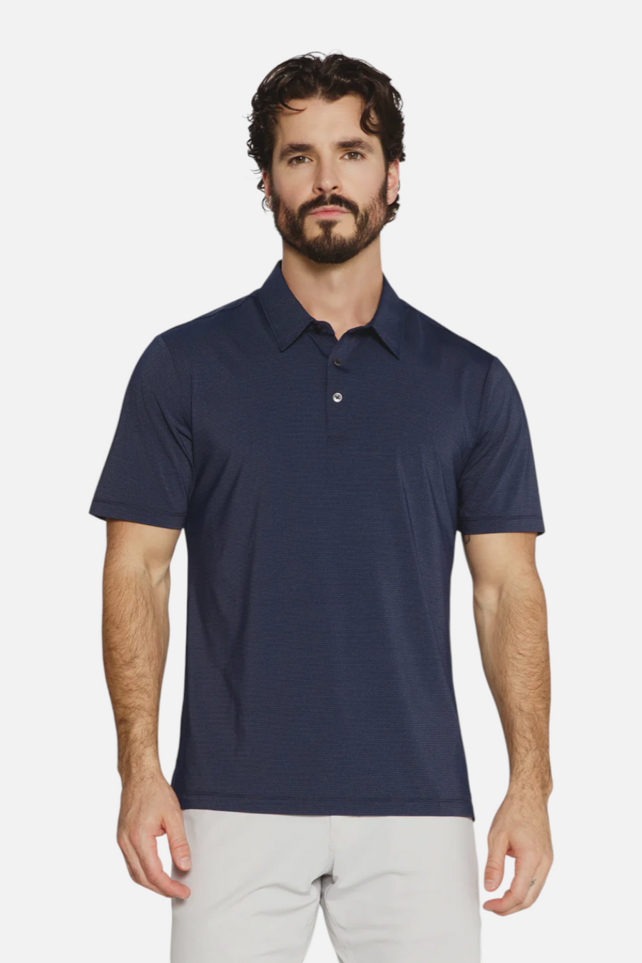 7 Diamonds Men's Dawn Patrol Polo in Navy – back view