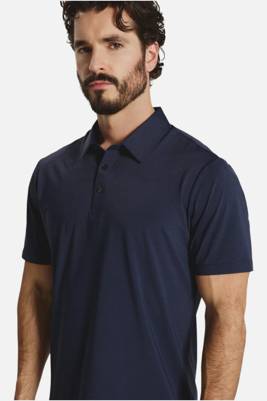 7 Diamonds Men's Dawn Patrol Polo in Navy – side view