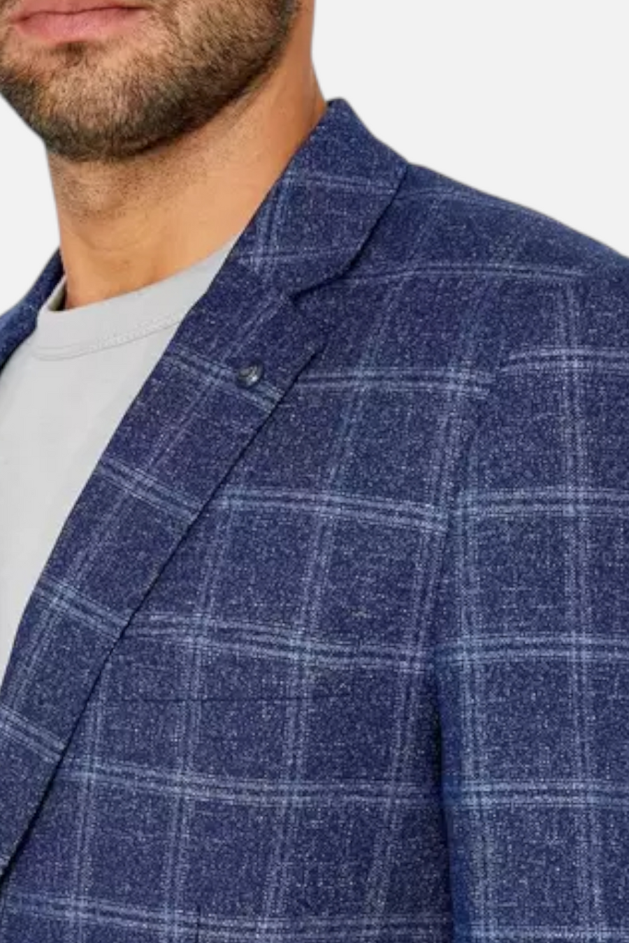 7 Diamonds Men's Dunes Blazer in Indigo Blue – back view
