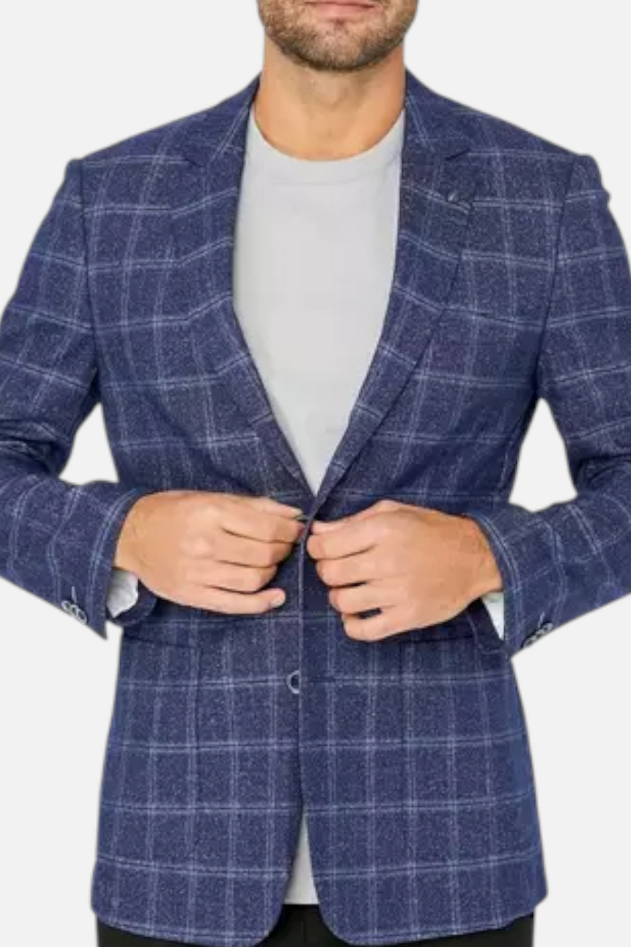 7 Diamonds Men's Dunes Blazer in Indigo Blue – front view