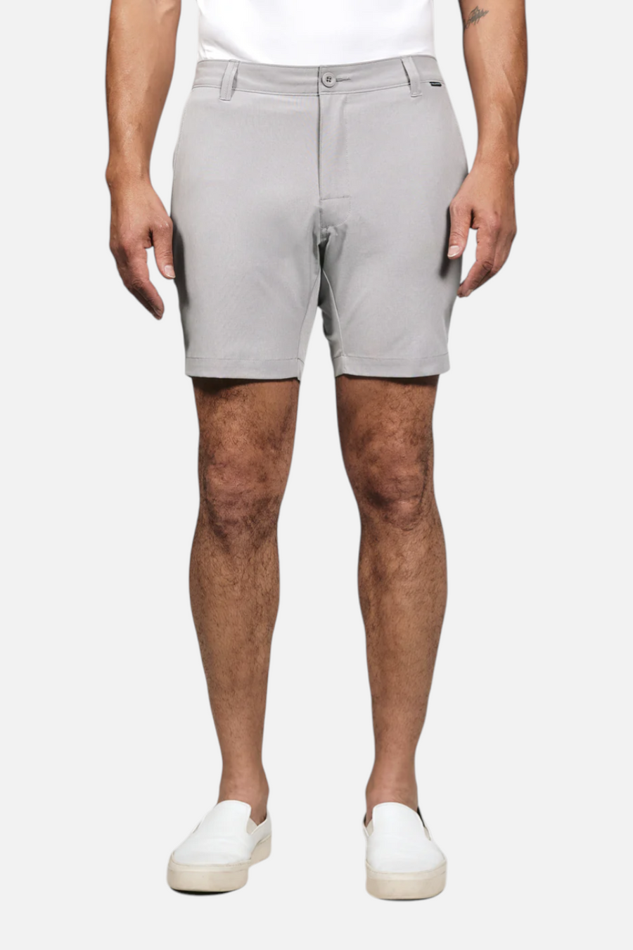 7 Diamonds Men's Dynamic 7" Hybrid Short in Grey – back view