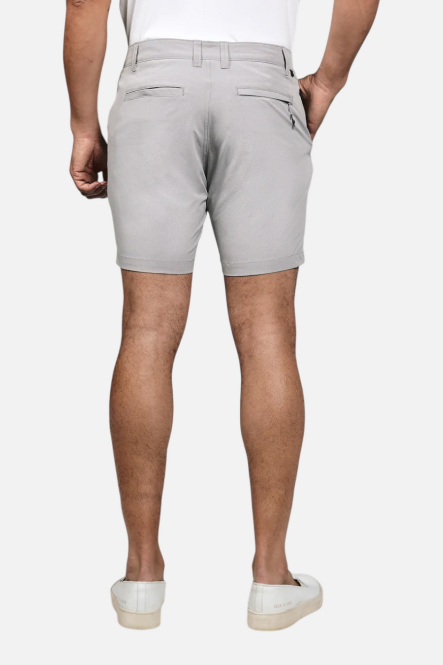 7 Diamonds Men's Dynamic 7" Hybrid Short in Grey – side view