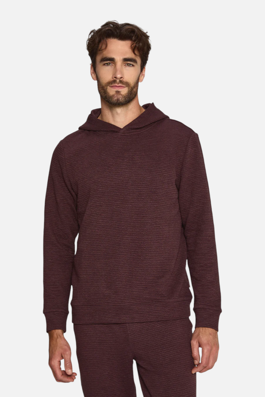 7 Diamonds Men's Elevate Hoodie in Bordeaux – front view