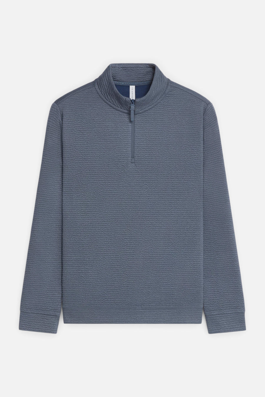 7 Diamonds Men's Elevate Quarter Zip in Dusty Blue – front view