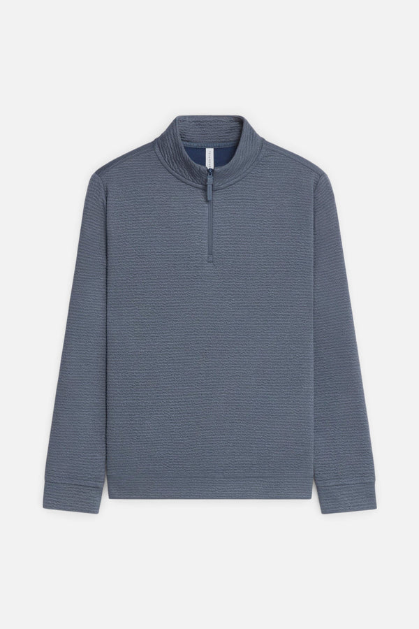7 Diamonds Men's Elevate Quarter Zip in Dusty Blue