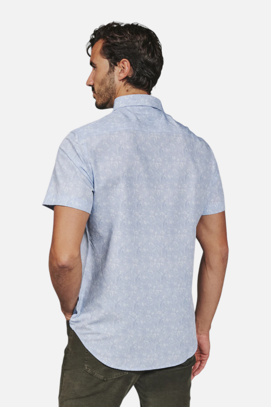 7 Diamonds Men's Hollis Short Sleeve in Light Blue – detail